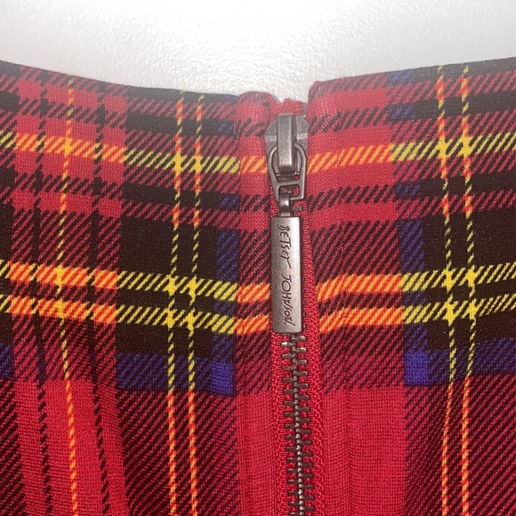 Betsey Johnson Torrid Collaboration Red Tartan Ponte Plaid Dress - Picture 10 of 10